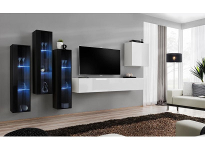 New living room wall unit high-gloss wooden furniture cabinet modern furniture 5-piece set