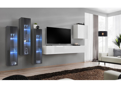 Living room furniture cabinet set design living room sideboard wall shelf hanging display cabinet