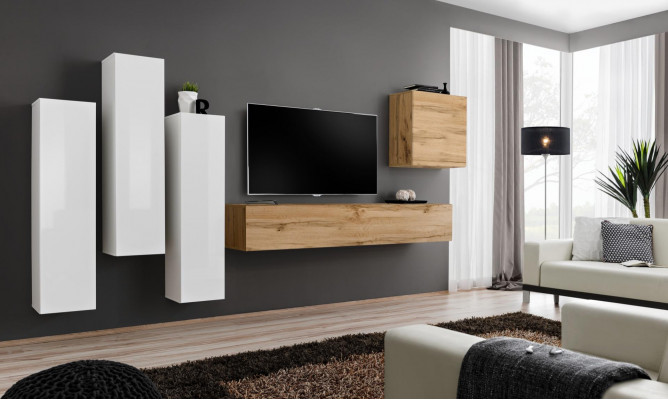 Modern TV stand wood living room furniture brown wall cabinet new living room wall