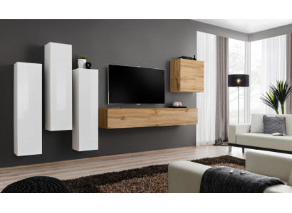 Modern TV stand wood living room furniture brown wall cabinet new living room wall