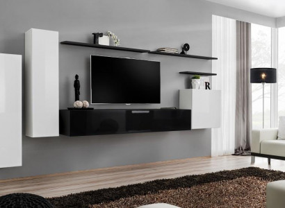 Wall unit cabinet, wardrobe, TV stand, sideboard, shelf, living room furniture.