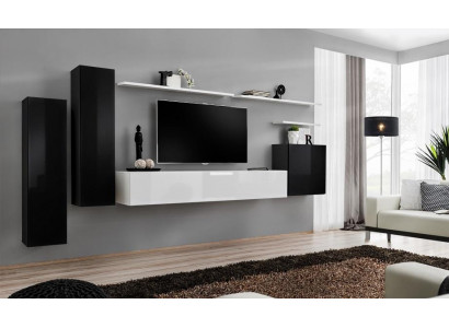 Wall unit set 7-piece TV stand luxury designer sideboard living room wall shelf new
