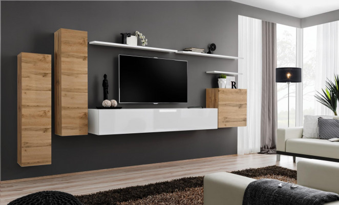 Living room wall unit 7-piece set TV stand new shelf luxury modern design furniture