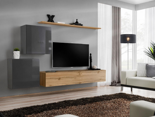 Living room furniture set wall unit TV stand sideboard shelf wood luxury wall cabinet