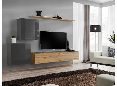 Living room furniture set wall unit TV stand sideboard shelf wood luxury wall cabinet