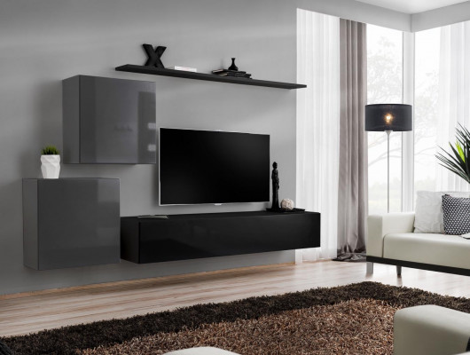 Wall unit hanging cabinet modern design living room luxury furniture wall shelves