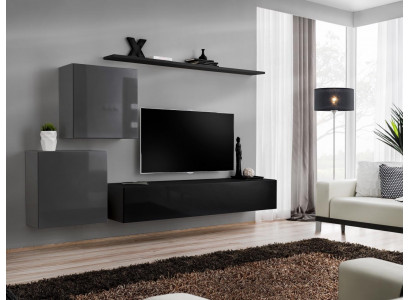 Wall unit hanging cabinet modern design living room luxury furniture wall shelves