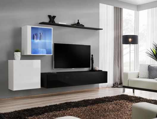 Living room wall unit 260cm RTV sideboard TV stand luxury living room furniture wood black