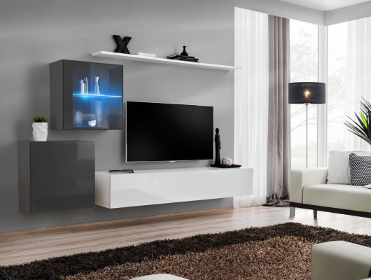 Luxury Set Modern Wall Unit Living Room Furniture Wall Shelf Furniture TV Stand Suite