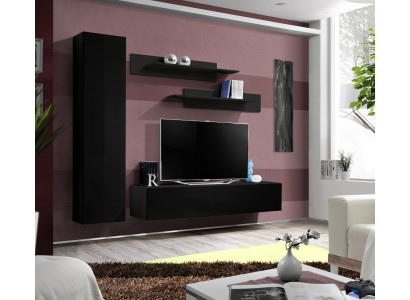 Wall unit complete designer modern living room furniture wall cabinet new