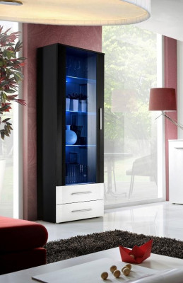 Black showcase furniture new designer high-gloss living room modern