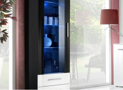 Black showcase furniture new designer high-gloss living room modern