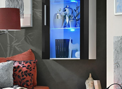 White hanging display cabinet living room wall cabinet luxury designer shelf furnishing