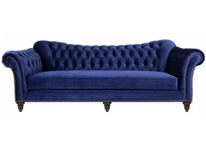Blue Chesterfield Living Room Modern Design Couches Sofa Designer Furniture Fabric