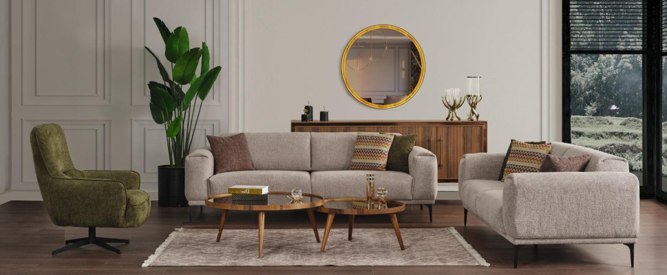 Living room sofa set designer set 3+2+1 seater luxury upholstered furniture