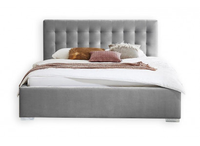 Wooden furniture double gray bedroom design elegant fabric classic furniture