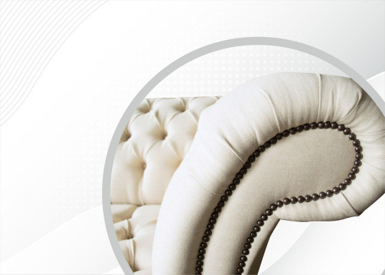 Chesterfield Cream Textile Living Room New Creative Modern Design Furniture Luxury Sofa