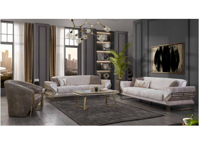Designer sofa set 3+3+1 seater modern complete couch set new