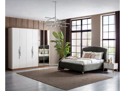 Luxurious Bedroom Set Luxury Complete Bed 2x Nightstand Modern 3-piece New