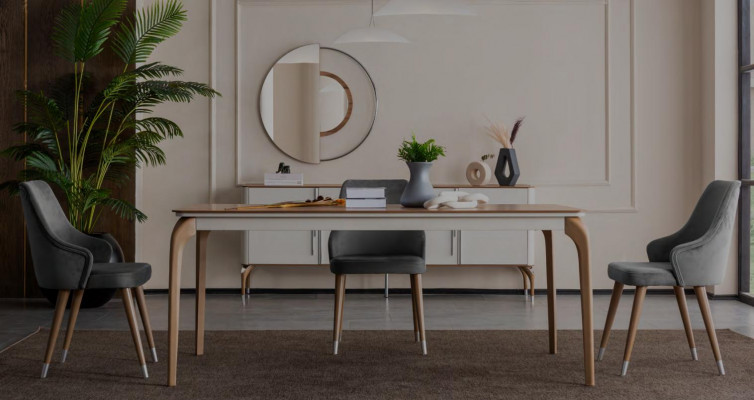 Luxury dining table dining room table dining area table dining room modern wood brown