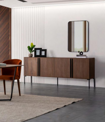 Dining room sideboard with mirror modern new luxury wooden chest design