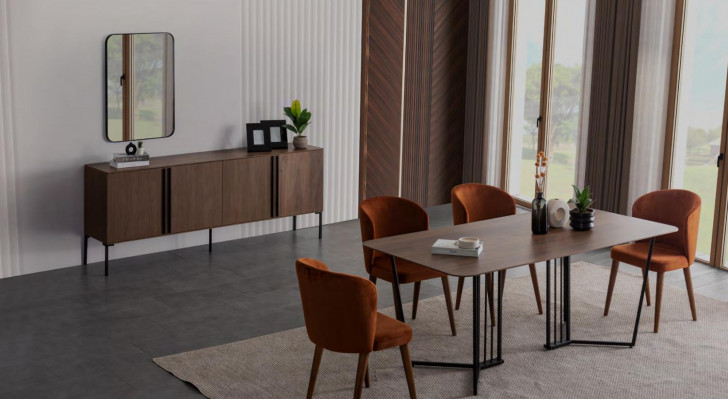 Dining room sideboard with mirror modern new luxury wooden chest design