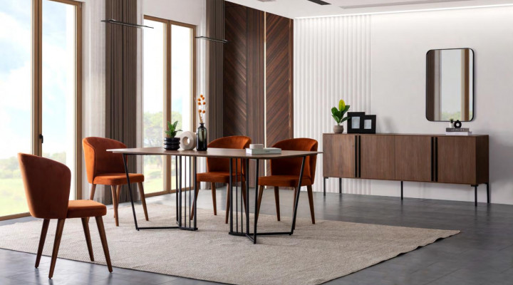 Dining room sideboard with mirror modern new luxury wooden chest design