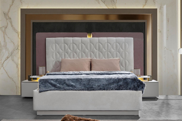 Complete Bedroom Furniture Double Bed Bed White Luxury Set 7-piece Wood