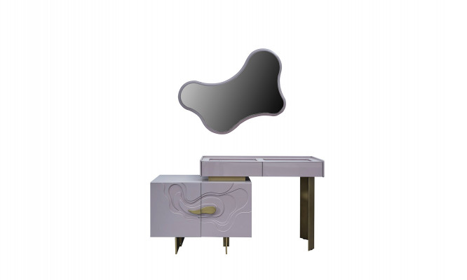 Dressing tables console set dresser with mirror bedroom pink wood