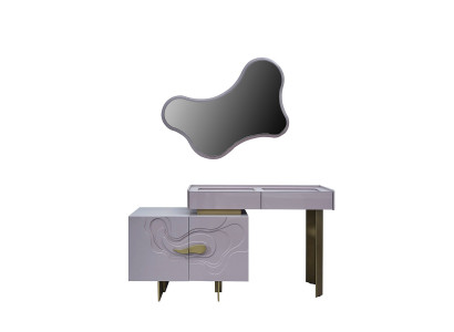 Dressing tables console set dresser with mirror bedroom pink wood