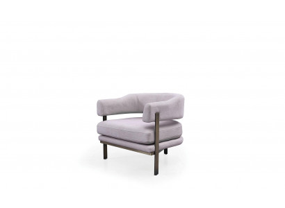 Armchair Single-Seater Fabric Living Room Modern Gray Upholstered Seat Chair