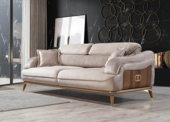 Luxury 2x Sofa Three-Seater Living Room Set Armchair Upholstery Furniture New
