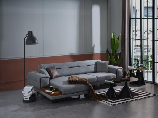 Modern gray corner sofa L-shape living room sofa luxury furnishings new design
