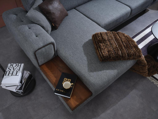 Modern gray corner sofa L-shape living room sofa luxury furnishings new design