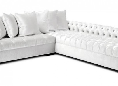 White corner sofa couch fabric Chesterfield design couches upholstered sofas luxury furniture