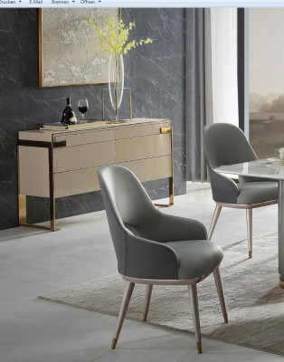 Design set of 6 chairs, armchair, upholstered, dining room chairs, leather, new armchair