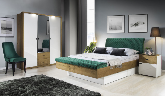 Designer upholstered bed bedding beds fabric wood luxury double bed marriage bed 180x200cm