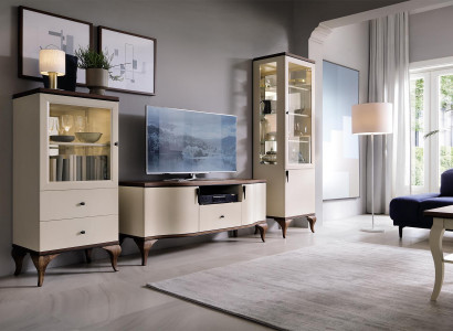 Design glass cabinet living room display cabinet shelf sideboard wood