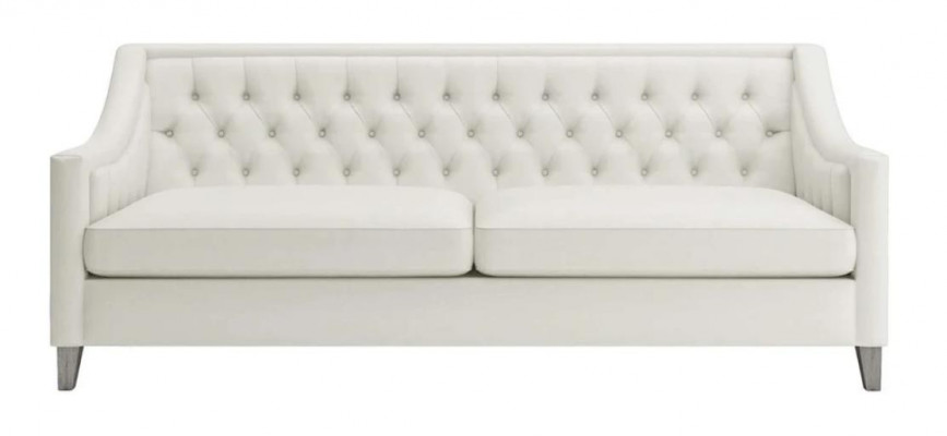 White Three-Seater Chesterfield Modern Design Couch Textile Sofa New Original Furniture