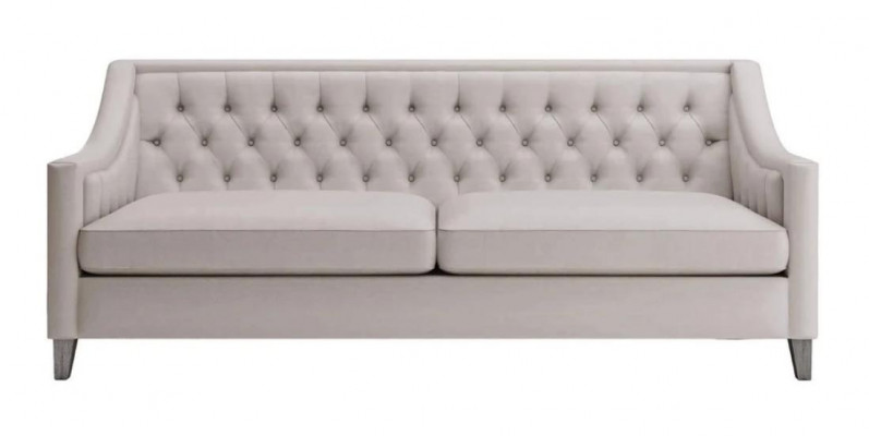 White Three-Seater Chesterfield Modern Design Couch Textile Sofa New Original Furniture