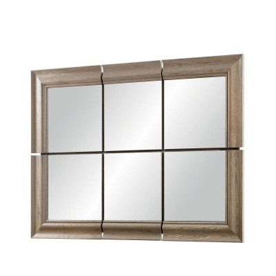 Modern Large Mirror Wall Mirror Real Wood Frame Hanging Mirror New 146x105cm