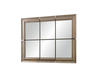 Modern Large Mirror Wall Mirror Real Wood Frame Hanging Mirror New 146x105cm