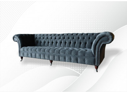 Chesterfield Leather Upholstery Luxury Sofa Design Couch Classic Decor Sofa