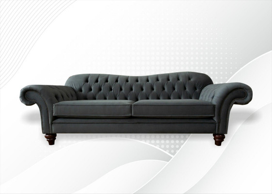 XXL Chesterfield Sofa 4-seater Couch Upholstery Seating Set Leather Textile