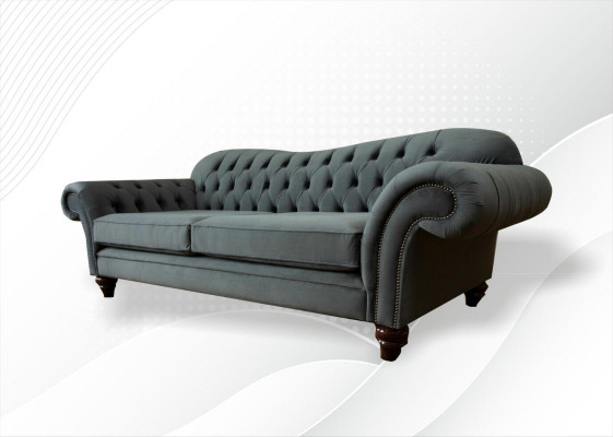 XXL Chesterfield Sofa 4-seater Couch Upholstery Seating Set Leather Textile