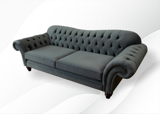 XXL Chesterfield Sofa 4-seater Couch Upholstery Seating Set Leather Textile