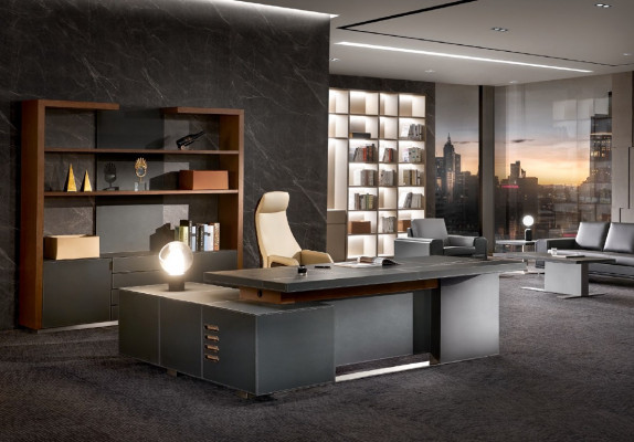 Office Work Room Set Armchair Decoration Table Complete Furniture 3-piece Furnishing
