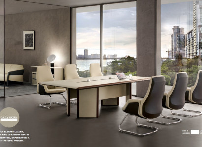 Conference table 6 chairs chair table meeting office furniture 7-piece set