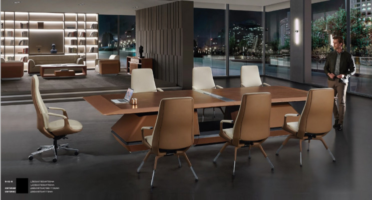 Conference table room meeting + 6x chairs training tables 7pcs tables.