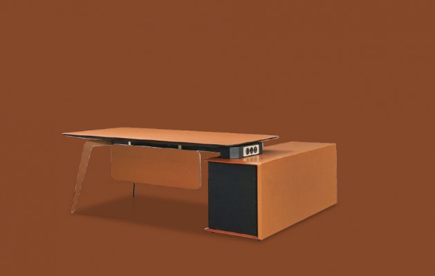 Desk set 3-piece office suite table, executive cabinet, chair, furniture